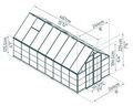 Växthus Balance 11,9 m² Mörkgrå Canopia by Palram
